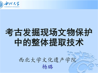 【直播內(nèi)容回顧】考古發(fā)掘文物長(zhǎng)期保護(hù) — 西北大學(xué)文化遺產(chǎn)學(xué)院楊璐老師